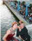 Hélène et Alexis à Paris, sur fond de Paris plage, le 24 juillet 2004 (photo prise par Nicolas Kalisz)