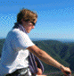 14 août 2004, 
pliage appliqué de la corde après 2 voies à la grande paroie, Massif du Caroux (Cévennes, Haut-Languedoc, n-o de Bézier) - 
  photo prise par Nicolas Kalisz 