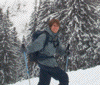 Hélène dans les Alpes (Suisse) le 18 janvier 2004 