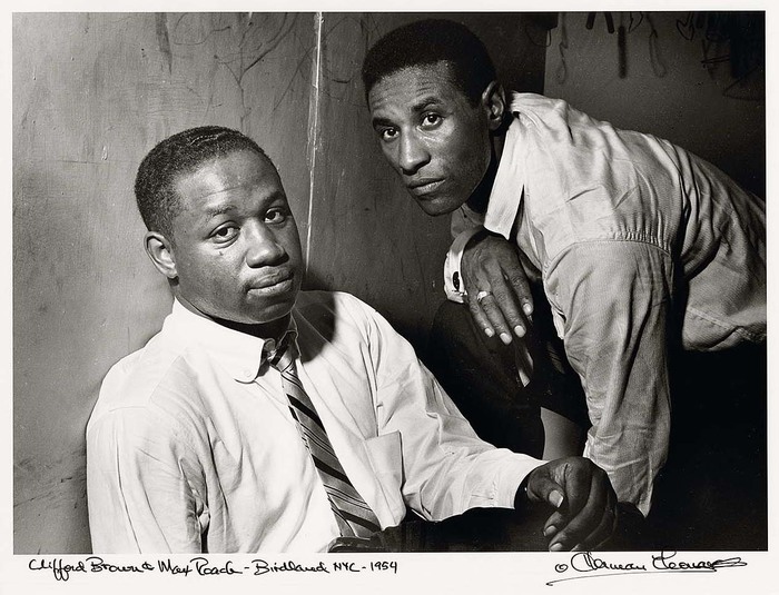 Clifford Brown and Max Roach, Birdland, NYC, 1954. Photograph by Herman Leonard