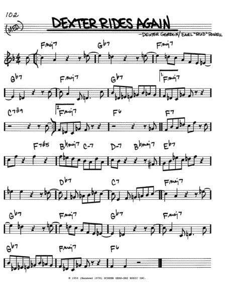 “Dexter Rides Again”, music sheet