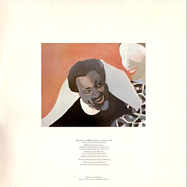 Joni Mitchell, Mingus. Artwork. Painting representing Charles Mingus, smiling