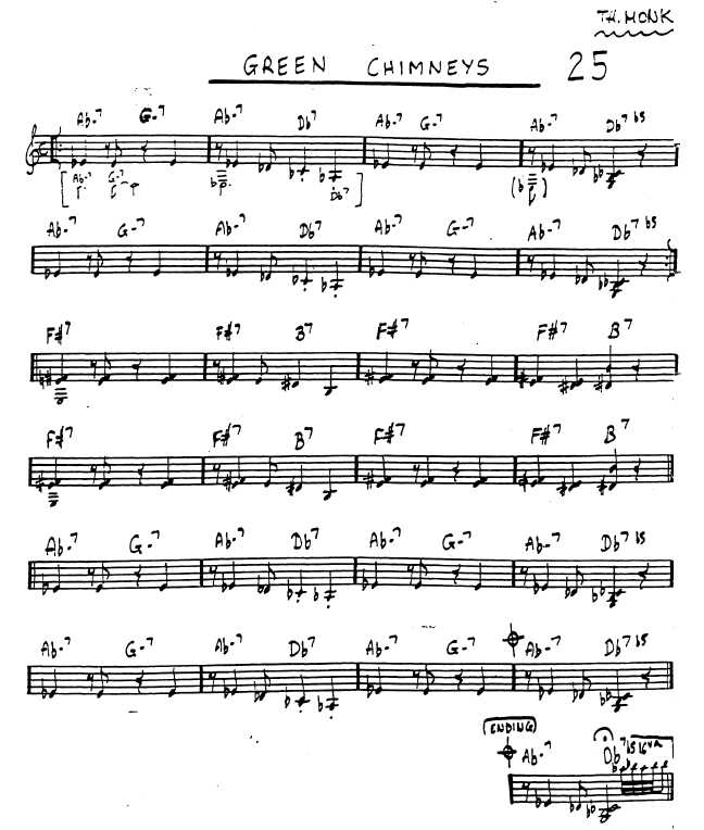 Green Chimneys, Thelonious Monk. Score