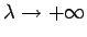 $ \lambda\to+\infty$