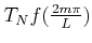 $T_Nf(\frac{2m\pi}{L})$