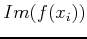 $Im(f(x_i))$