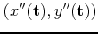 $(x''({\bf t}),y''({\bf t}))$