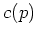 $c(p)$